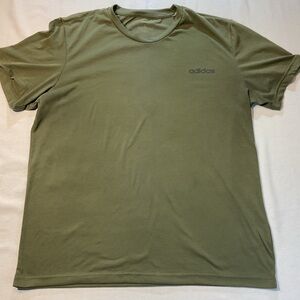 Adidas Olive Army Green Mens T-Shirt Size L Casual Plain T Minimalist
